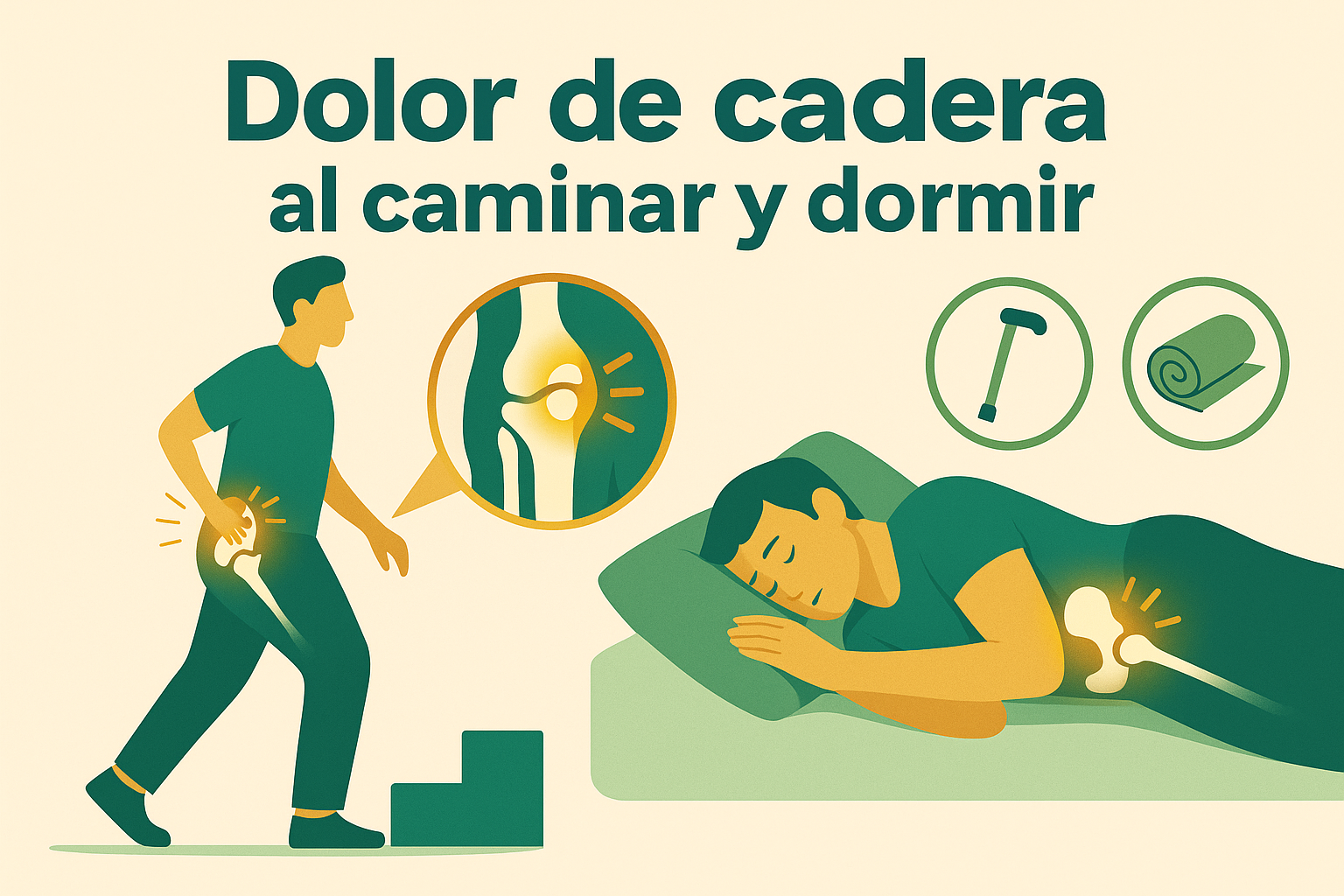 Dolor de cadera al caminar y al dormir: guía práctica para volver a moverte